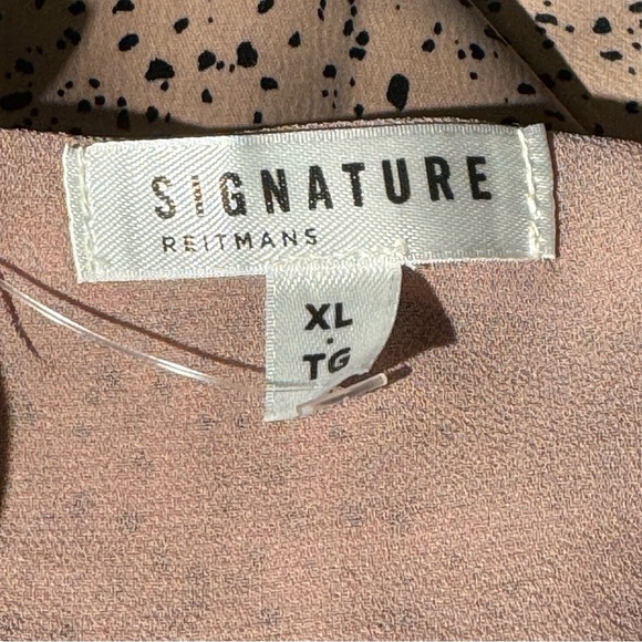 Reitmans Women’s Dress Size XL Champagne Pink Black Specs Spaghetti Straps - Picture 6 of 12